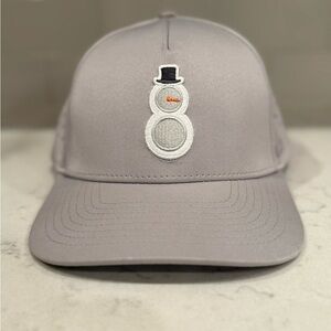 Men's Light Gray Snowman Embroidered Hat